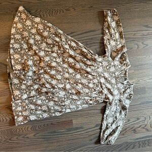 Rylee + Cru Taupe Floral Dress